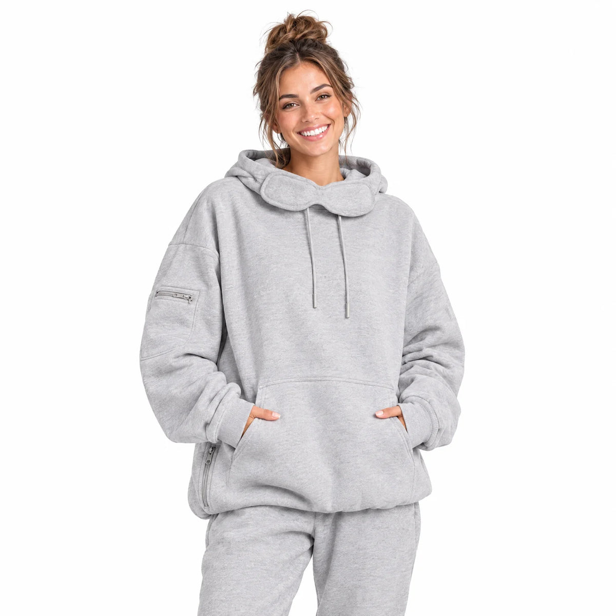 Reise-Hoodie in Grau