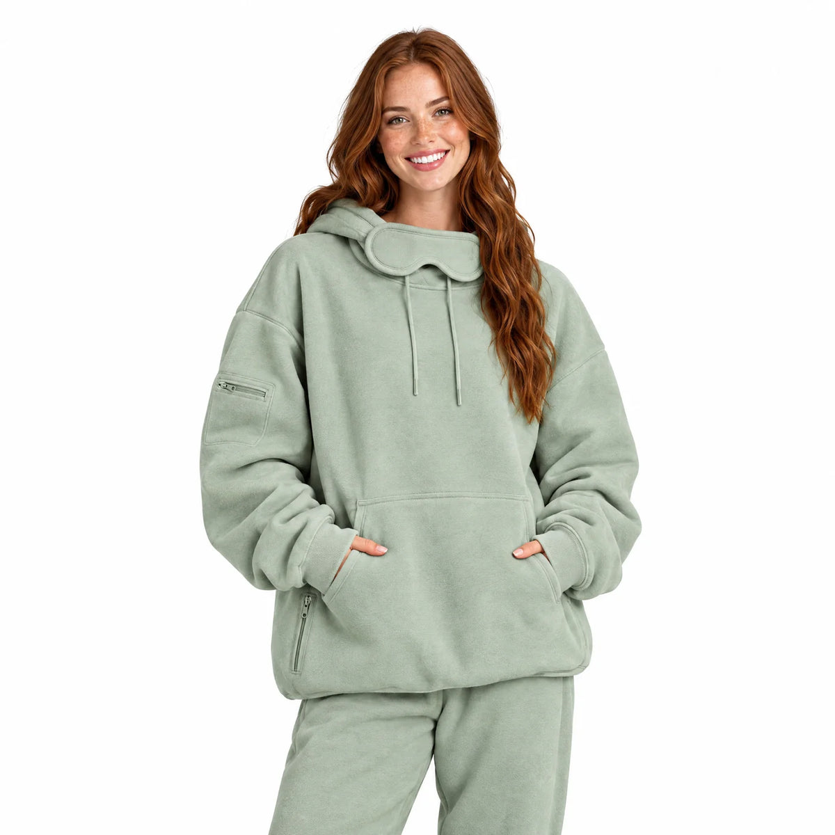 Reise-Hoodie in Grün