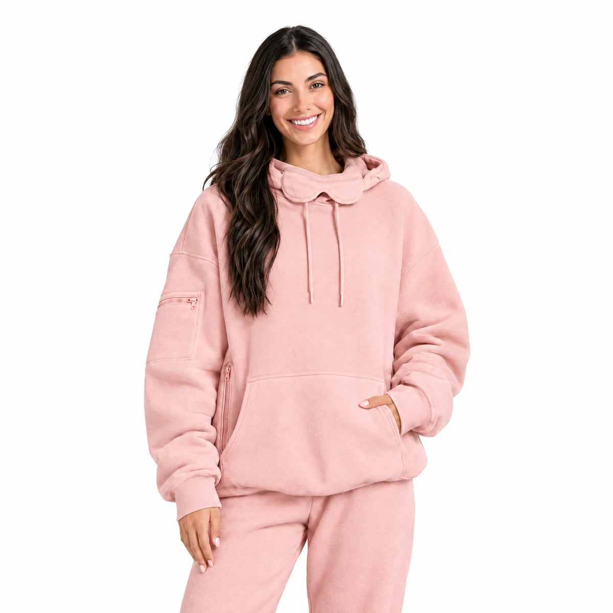 Reise-Hoodie in Roségold