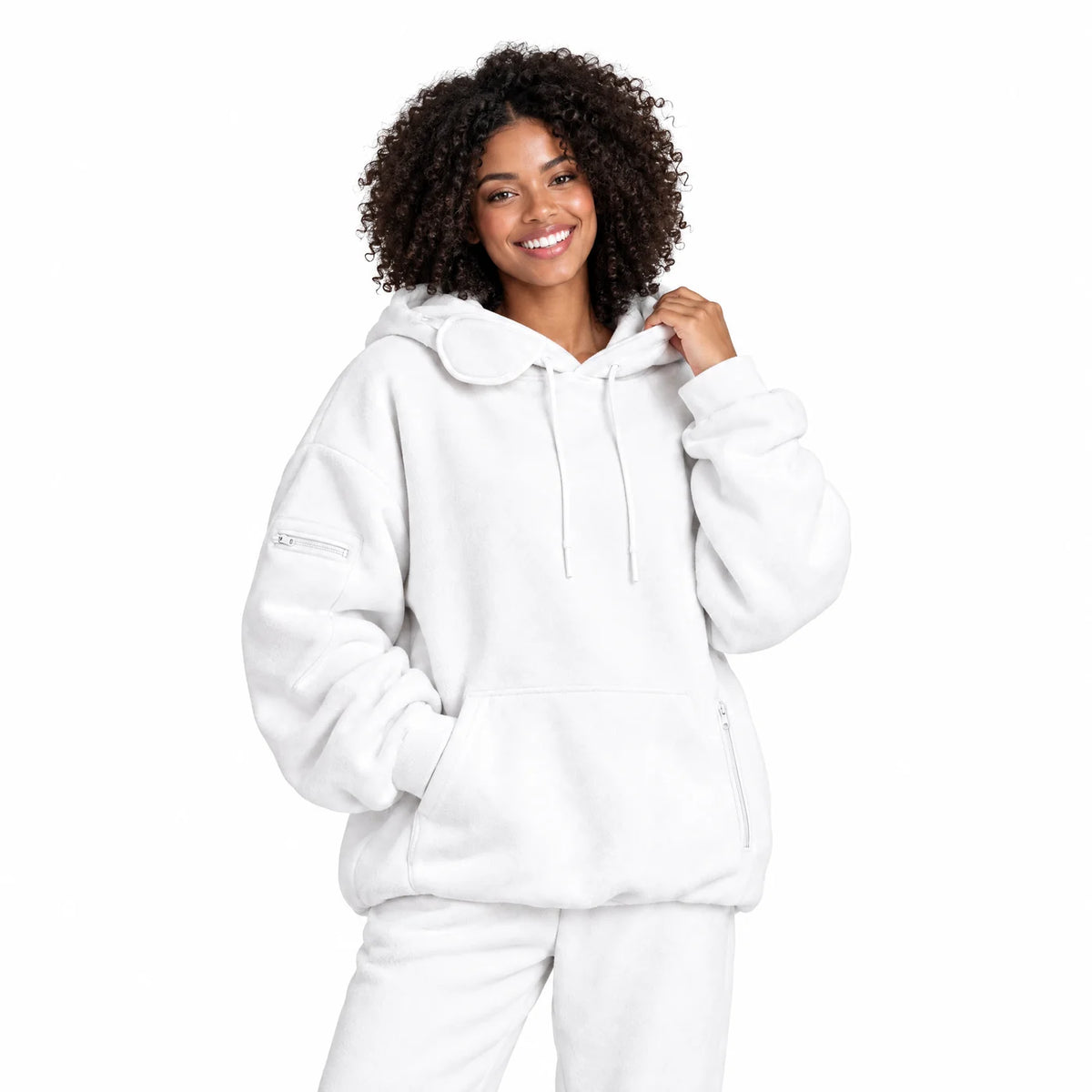Reise-Hoodie in Weiß